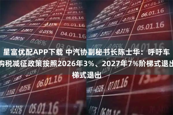 星富优配APP下载 中汽协副秘书长陈士华：呼吁车购税减征政策按照2026年3%、2027年7%阶梯式退出
